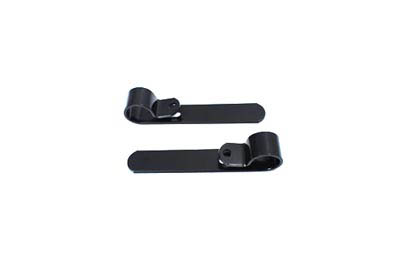 Black 1 in. Exhaust Frame P Clamp Set for Harley & Customs