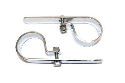 Chrome 1-7/8 in. Exhaust P-Clamp Set for Harley & Customs