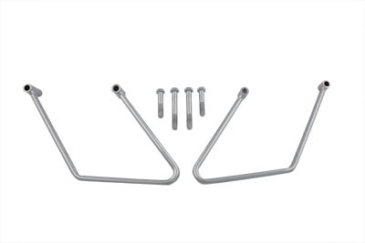 Chrome Saddlebag Support Kit for FXST & FLST 2000-2007