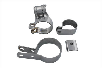 Chrome Exhaust Pipe Clamp Set for VL 1930-1936 Harley Vintage