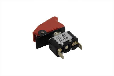 Toggle Switch 20 Amp with Red Cap for Harleys & Customs