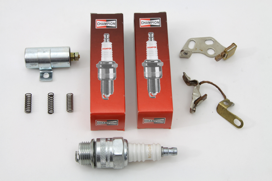 Ignition Tune Up Kit w/ Spark Plugs for Harley 1930-1947 Models