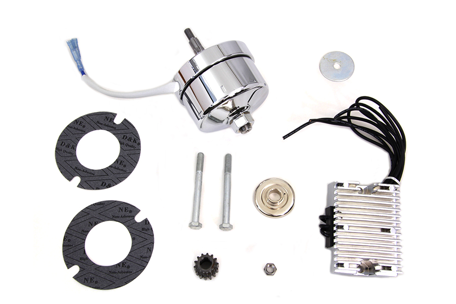 Chrome 12 Volt XL 1971-1983 Alternator Generator Conversion Kit