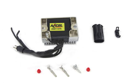 Accel Voltage Regulator Chrome 22 Amp for Harley XL 2004-2006