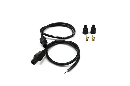 Universal Pro Black 8mm 180 Degree Plug Wire Kit for Big Twins & XL