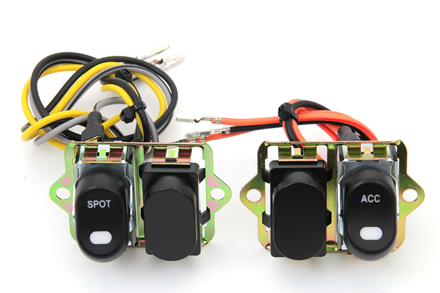 FLHTC 1998-2003 Rocker Style LED Handlebar Switch Kit Black