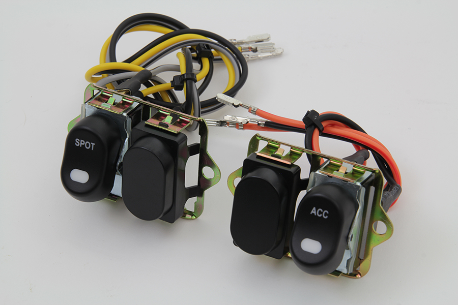 FLHTC 1998-2003 Rocker Style LED Handlebar Switch Kit Black