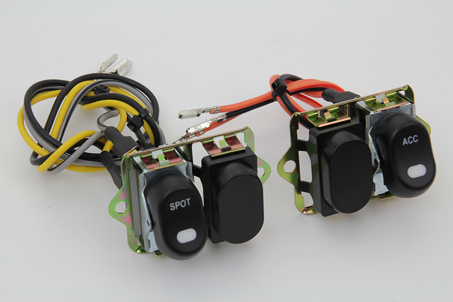 FLHTC 1998-2003 Rocker Style LED Handlebar Switch Kit Black