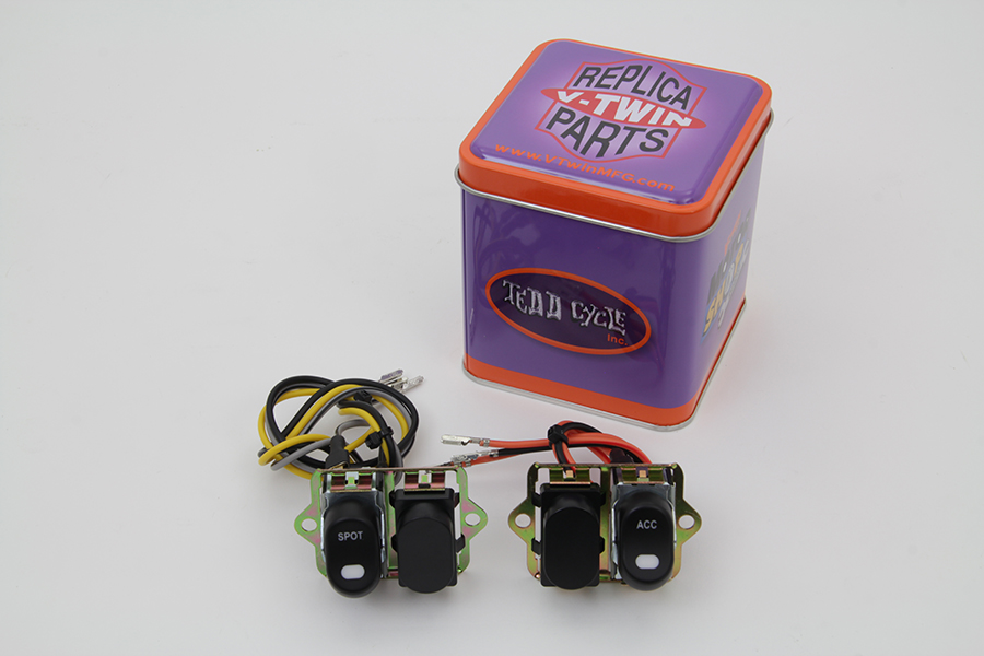 FLHTC 1998-2003 Rocker Style LED Handlebar Switch Kit Black