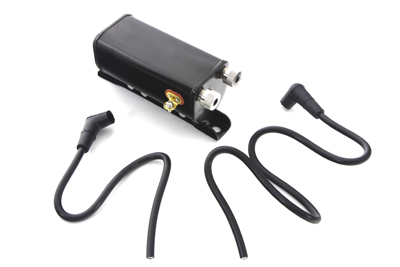 Black 12 Volt Ignition Coil for Harley FL 1948-1960 Big Twins