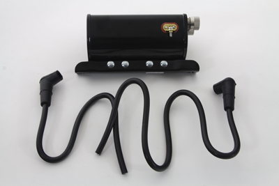 Black 12 Volt Ignition Coil for Harley FL 1948-1960 Big Twins