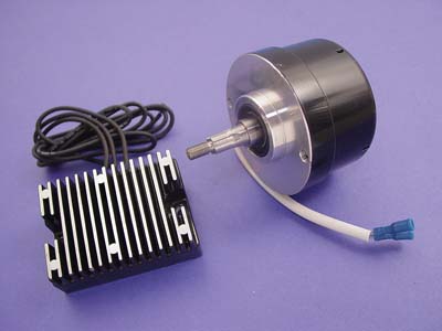 Black Alternator Generator Conversion Kit for 1941-83 FL & XL