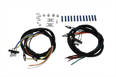 Handlebar Wiring Harness Chrome Switch Kit Harley 1973-1981
