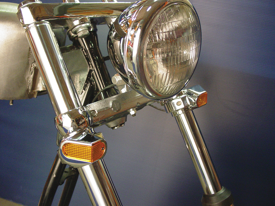 Chrome Front Turn Signal Marker Lamp Set for Harley and Custom