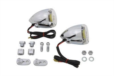 Front Clear Lens w/ Amber LED Turn Signal Kit