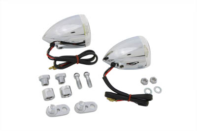 Front Clear Lens w/ Amber LED Turn Signal Kit