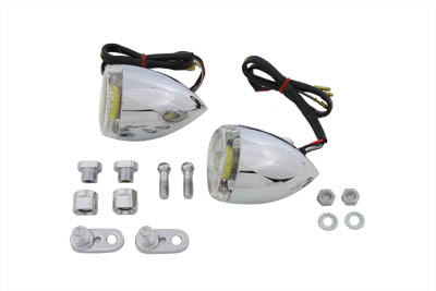 Front Clear Lens w/ Amber LED Turn Signal Kit