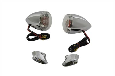 Rear Clear Lens Red LED Turn Signal Kit for Harley and Custom