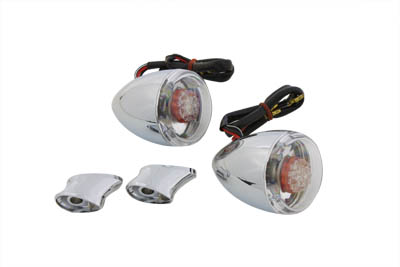 Rear Clear Lens Red LED Turn Signal Kit for Harley and Custom