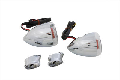 Rear Clear Lens Red LED Turn Signal Kit for Harley and Custom