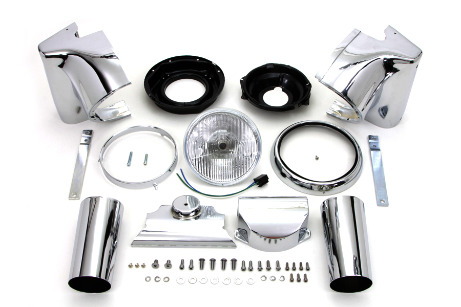 Chrome FLST 1986-2006 Heritage Headlamp 7" Cowl Kit