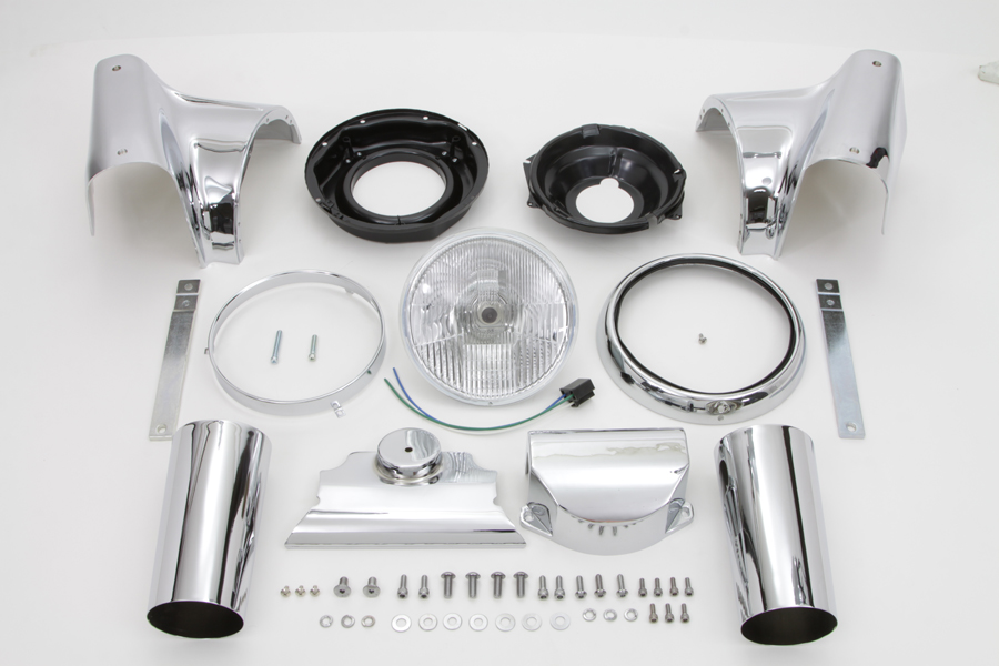 Chrome FLST 1986-2006 Heritage Headlamp 7" Cowl Kit