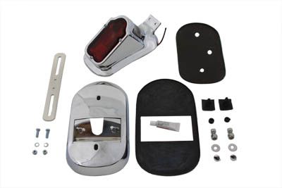 Chrome Tombstone Tail Light Kit for Harley Big Twin 1973-1998