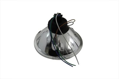 7 inch Faceted H-4 Lamp Assembly for Harley Chopper
