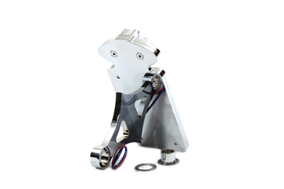 Side Mount Chrome Iron Cross LED Tail Lamp Kit for Harley FXST FLST FX
