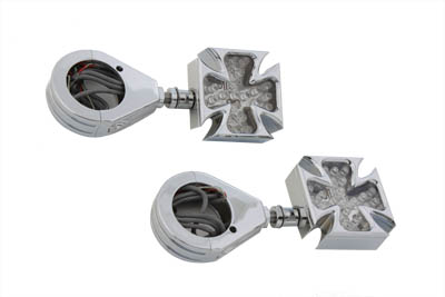 Maltese LED Turn Signal Set with 39mm Clamp Kit for Harley and Custom