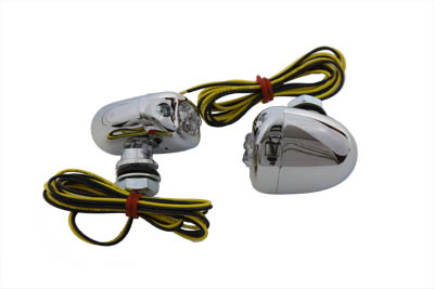 Center Mount Amber LED Marker Lamp Set for Harley and Custom