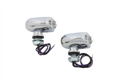 Center Mount Purple LED Marker Lamp Set For Harley and Custom
