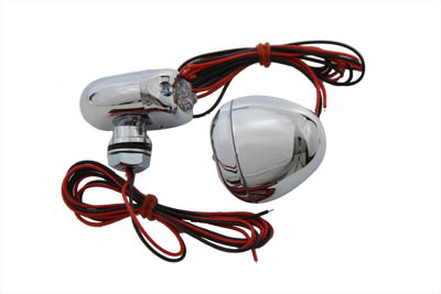 Center Mount Red LED Marker Lamp Set For Harley and Custom