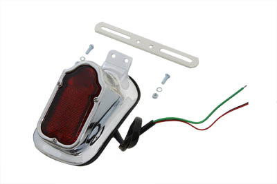 Chrome Tombstone LED Tail Light Assembly for Harley & Custom