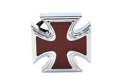 Maltese Red Lens Billet Tail Lamp for Harley and Custom