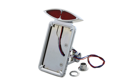 Chrome BILLET Katzeyz LED Vertical Side Plate Mount 1986-up Softail
