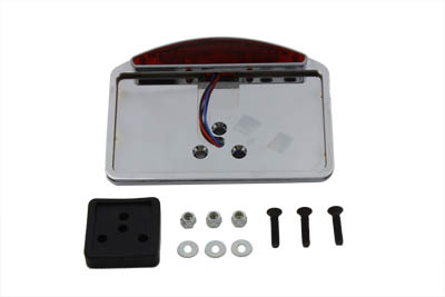 Chrome Slice BILLET LED Fender Plate Mount Taillamp for Harley