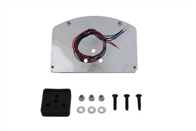 Chrome Slice BILLET LED Fender Plate Mount Taillamp for Harley