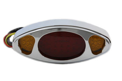 Radii Chrome LED Tail Lamp Brake Light Assembly for Harley