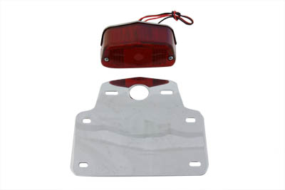 Tail Lamp and License Plate Set Lucas Style 5" x 7" for Harleys