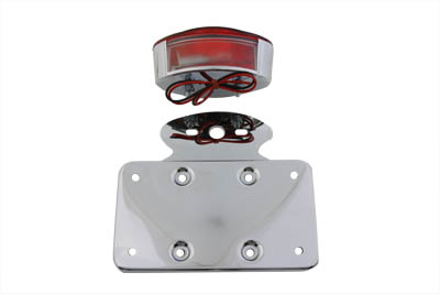 Tail Lamp and License Plate Set Cateye Style for Harley & Customs