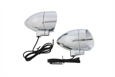 Torpedo Clear 35W Marker Light Lamp Set for Harley Custom