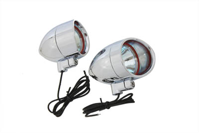 Torpedo Clear 35W Marker Light Lamp Set for Harley Custom