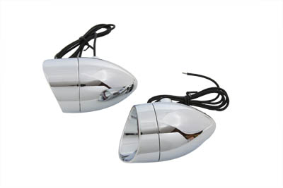 Torpedo Clear 35W Marker Light Lamp Set for Harley Custom