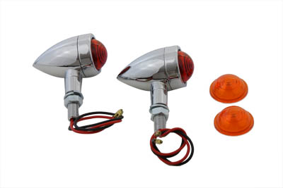 Mini Speeder Bullet Style Red Dual Filament Marker Lamp Set