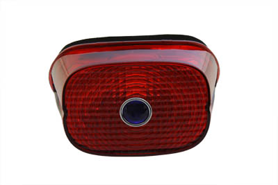 Tail Lamp Lens Red w/ Blue Dot for Harley 2003-04 Big Twins & XL