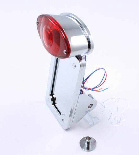 Chrome Cateye Style Tail Lamp Kit for Harley & Customs