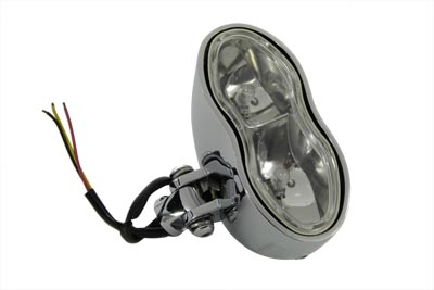 Chrome Billet 5-3/4" Bi-Focal Headlight for Harley Customs
