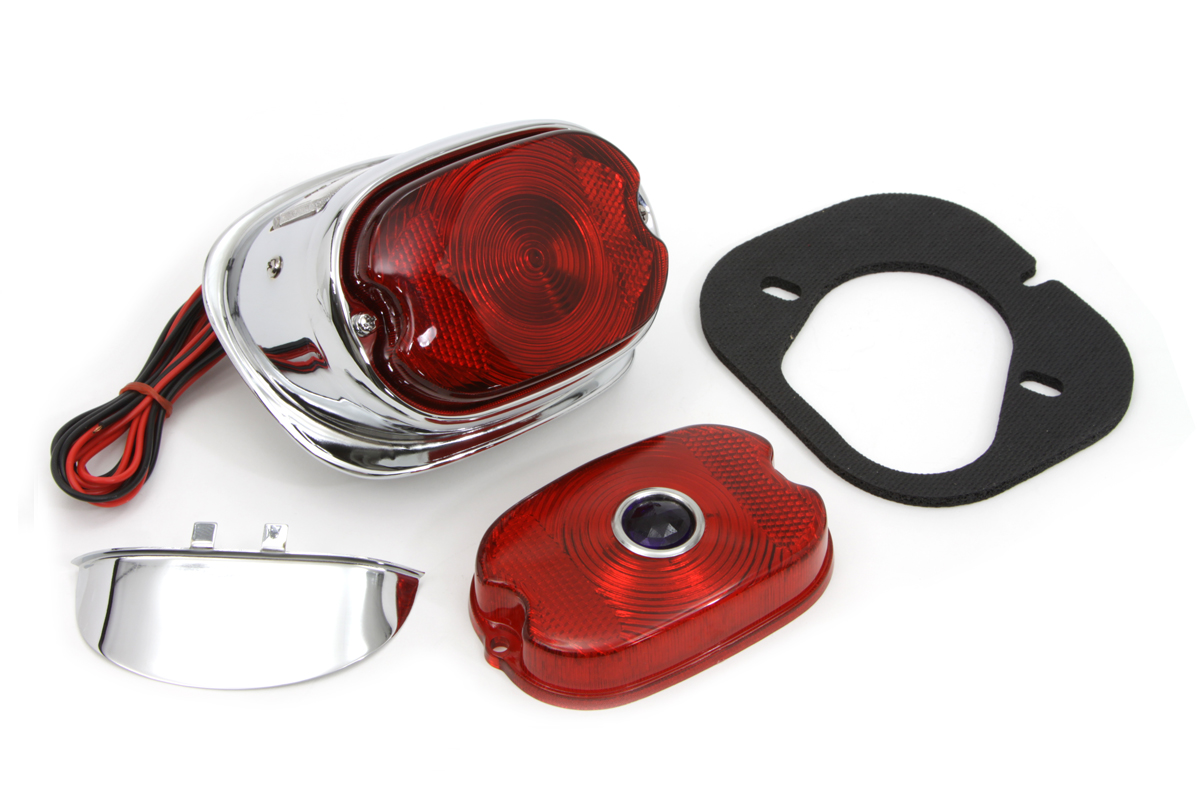 Chrome 1955 Style Tail Lamp Kit for 1955-1972 FL & XL