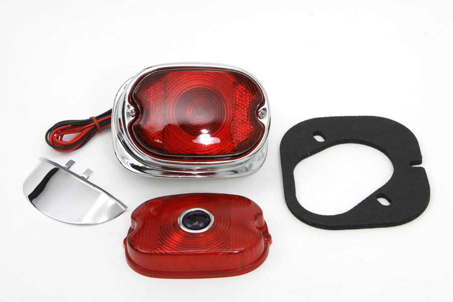 Chrome 1955 Style Tail Lamp Kit for 1955-1972 FL & XL